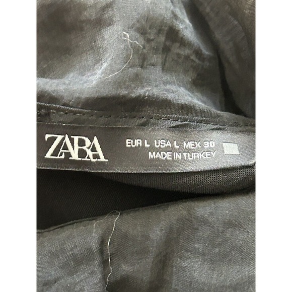 Zara Women's ASYMMETRIC RUFFLED JUMPSUIT Black Large - Picture 5 of 5